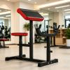 265 LBS Black Preacher Curl Bench, Adjustable Seated Arm Isolation Station for Barbell Dumbbell Bicep Strength Training