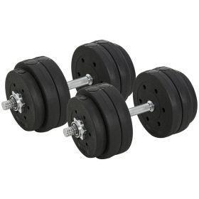 66 lbs Adjustable Dumbbells Weight Set Dumbbell Hand Weight Barbell for Body Fitness Lifting Training for Home Office Gym, Black