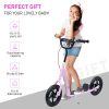 Kids Scooter Street Bike Bicycle for Teens Ride on Toy w/ 12'' Tire for 5-12 Year Old Pink
