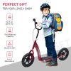 Kids Scooter Street Bike Bicycle for Teens Ride on Toy w/ 12'' Tire for 5-12 Year Old Red