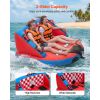 Towable Tubes for Boating, 2-Rider Inflatable Towable Tube for Boat to Pull, 340 lbs Capacity Water Sports Boating Tubes - with Full Nylon Cover