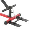 Seated Dip Machine, Tricep Bicep Press Down Machine with Cable Bar, Adjustable Seat, and Backrest, Exercise Equipment for Chest Training