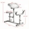 265 LBS Black Preacher Curl Bench, Adjustable Seated Arm Isolation Station for Barbell Dumbbell Bicep Strength Training
