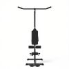 Black Lat Pull down Machine with Adjustable Seat And Flip-Up Footplate High/Low Pulley Home Gym Equipment