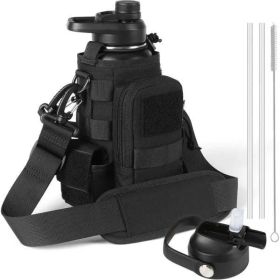Tactical Water Bottle-32 Oz (Option: BLACK)