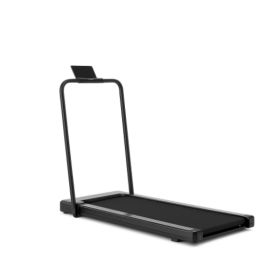 Compact Armless Treadmill, Quiet Under Desk Walking Pad, 200 Lbs Capacity 3 In 1 Portable Walking Treadmill (Option: BLACK)