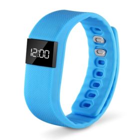 Fitness Tracker Activity Tracker Watch IP56 Waterproof Bracelet Fitness Band Sleep Monitor Pedometer Sedentary Reminder Call Message Notification (Color: Blue, size: One size)