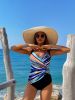 2026 New Sexy Floral One-Piece Fitness Swimsuit with Tropical Print Color for Beach Vacation Swimming Women